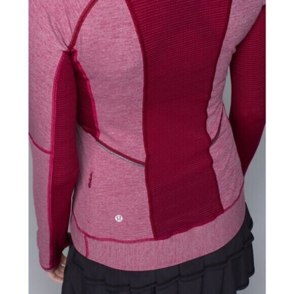 Lululemon Run For Gold 1/2 Zip Heathered Bumble Berry Size 4 - Picture 7 of 13